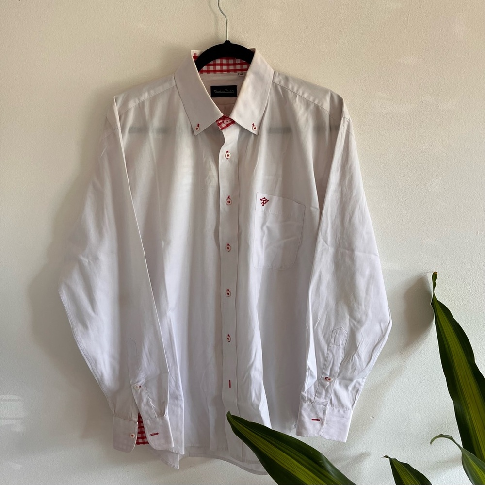 White and Red Men's Shirt